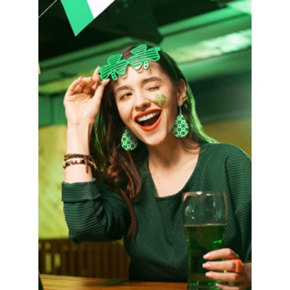 5/$25  St. Patricks Day Earrings St Patricks Day Green Jewelry St. Patrick's Day - Picture 7 of 8